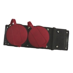 Колодка двойная с заглушками 3х25А (401053) IP44