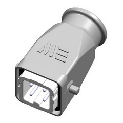 Вилка прямая корпус из термопластика (403073) IP65