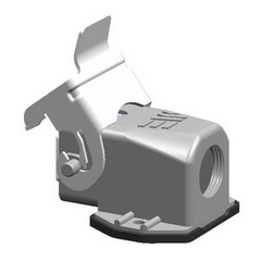 Корпус розетки наклонная алюминиевая (403003S) IP65