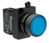Кнопка нажимная круглая синяя CP102DМ (1НО+1НЗ)